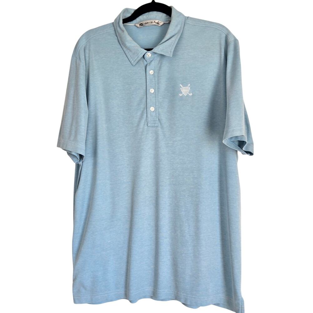 Travis Mathew Virginia Country Club Golf Polo Lite Turquoise Old Money Preppy XL